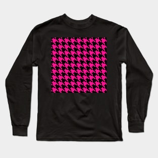 pink houndstooth Long Sleeve T-Shirt